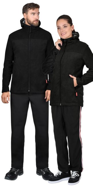 Куртка флисовая "Сириус-Техно" (флис дублированный) черная