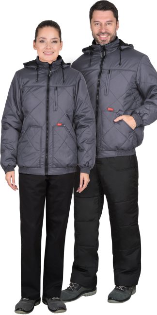 Куртка СИРИУС-ПРАГА-ЛЮКС тёмно-серый баклажан